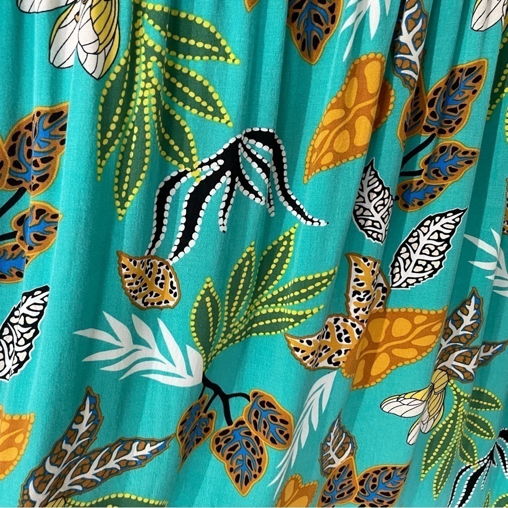 Suzanne Betro Tropical Print Summer Dress Womens M Multicolour Beach Vacation - Picture 4 of 10